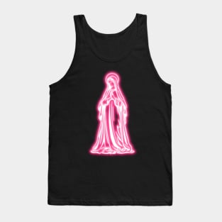 Pink Neon Virgin Mary Tank Top